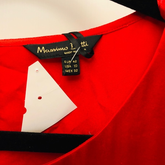 Massimo Duti Red Dress Size 10 - Picture 14 of 16
